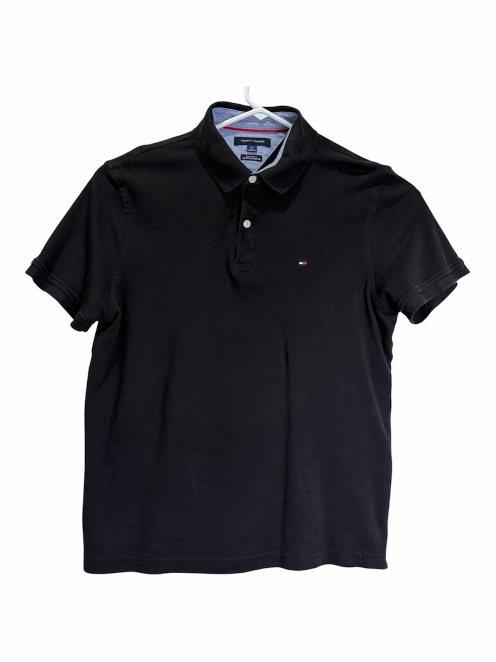 Tommy Hilfiger Men’s Black Classic Polo Shirt Large Pre-owned
